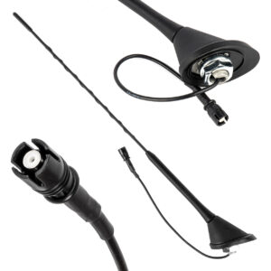 Amio - ΚΕΡΑΙΑ ΟΡΟΦΗΣ ANT11 45.4 cm ΜΕ ΚΑΛΩΔΙΟ 20cm ΚΑΙ ΦΙΣΑ RAKU-2 UNIVERSAL ΜΑΥΡΗ - 1 ΤΕΜ. (04155/AM)