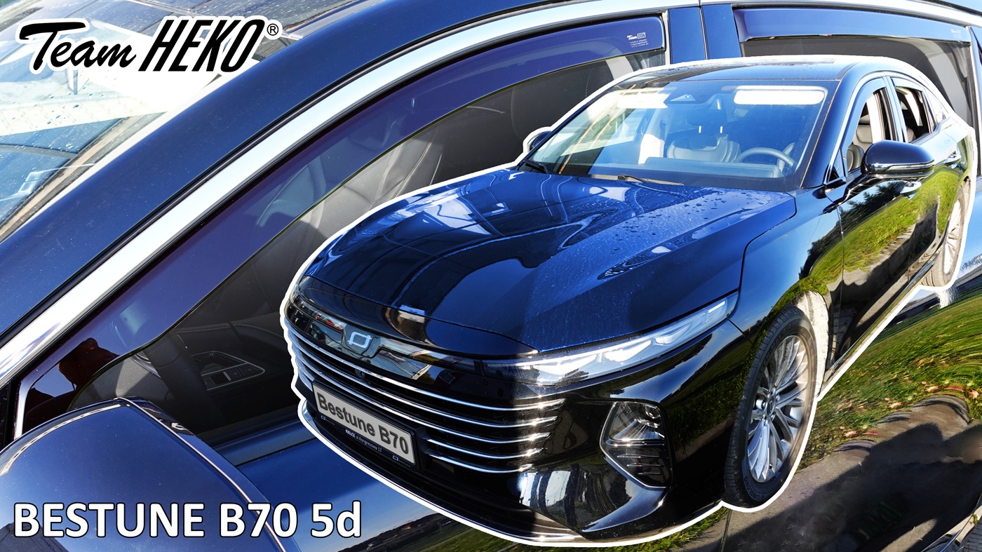 Heko – Ανεμοθραύστες για Bestune B70 5 Doors 2020+ Σετ Αυτοκινήτου Απο Εύκαμπτο Φιμέ Πλαστικό – 4 τεμ. (ΑΝΕΜ.SET29138)