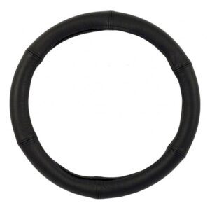 CarCommerce - ΡΑΦΤΟ ΚΑΛΥΜΜΑ ΤΙΜΟΝΙΟΥ STANDARD 39-41 cm (ΜΑΥΡΟ/ΜΑΥΡΕΣ ΡΑΦΕΣ/ΔΕΡΜΑΤΙΝΗ) - 1 τεμ. (61381-CC)