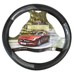 Κάλυμμα Τιμονιού Αυτοκινήτου Δερματίνη X-Treme Sport Μαύρο-Carbon Medium 38cm 1 Τεμάχιο
