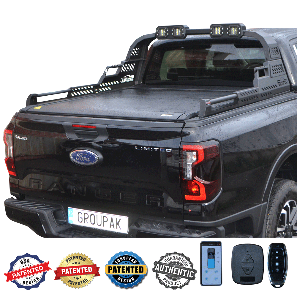 SMART ΡΟΛΟ ΑΛΟΥΜΙΝΙΟΥ ΗΛΕΚΤΡΙΚΟ ΜΕ PREMIUM LED ROLL-BAR SMART 2-7000 E-ROLL+RB 430LED FORD
RANGER 2023+ XL/XLT/LIMITED - Image 2