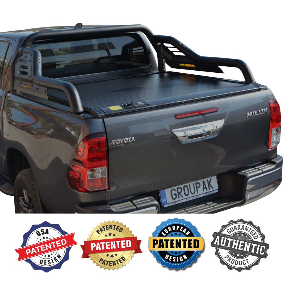 ΚΑΠΑΚΙ ΚΑΡΟΤΣΑΣ ΡΟΛΟ ΑΛΟΥΜΙΝΙΟΥ ΜΕ SPORT ROLL-BAR TEK 2 MAX 9080 ROLL+RB 424BL TOYOTA HILUX REVO 2016+ & HILUX 2021+ - Image 2