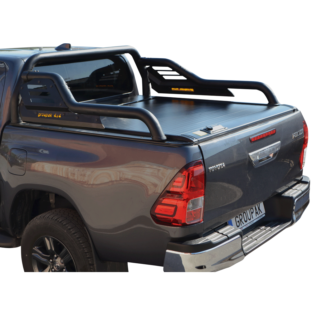 ΚΑΠΑΚΙ ΚΑΡΟΤΣΑΣ ΡΟΛΟ ΑΛΟΥΜΙΝΙΟΥ ΜΕ SPORT ROLL-BAR TEK 2 MAX 9080 ROLL+RB 424BL TOYOTA HILUX REVO 2016+ & HILUX 2021+ - Image 4